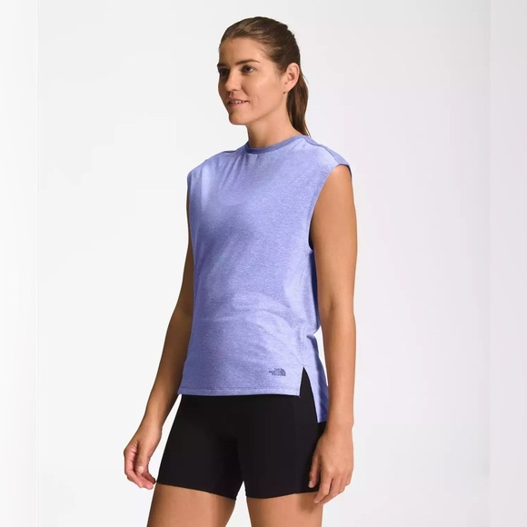 The‎ North Face Dawndream Muscle Tee Deep Periwinkle Heather Size Small - Picture 1 of 10
